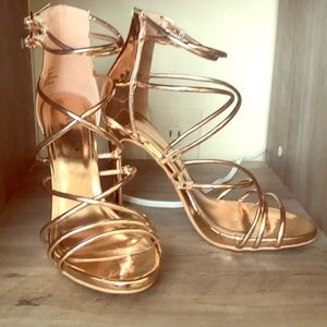 Rose Gold Stacy 4 inch heels
